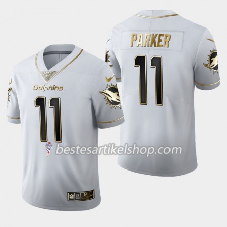 Herren Miami Dolphins Trikot DeVante Parker 11 Nike Weiß Golden Edition 100th